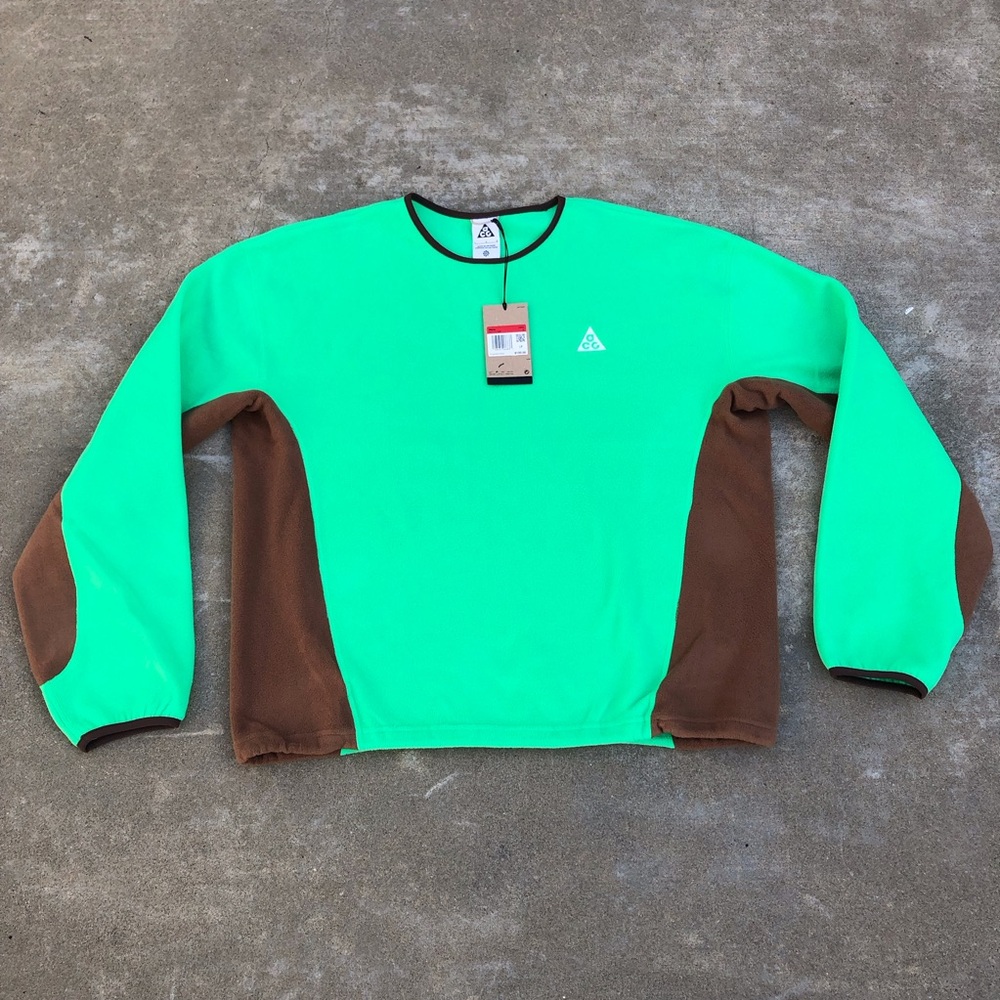 NWT Nike ACG Wolf Tree Polartec Fleece Crew Pullover Men’s Size L